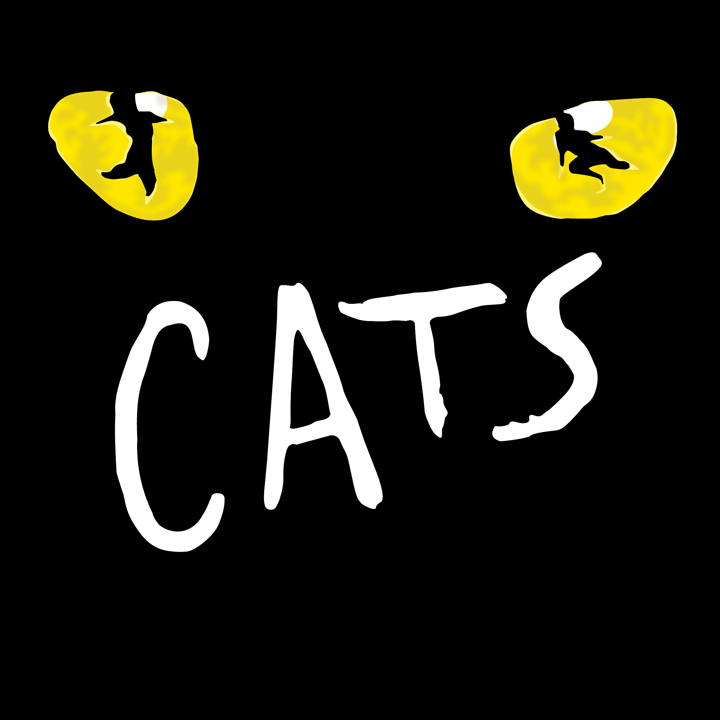 CATS logo with 2 yellow cat eyes
