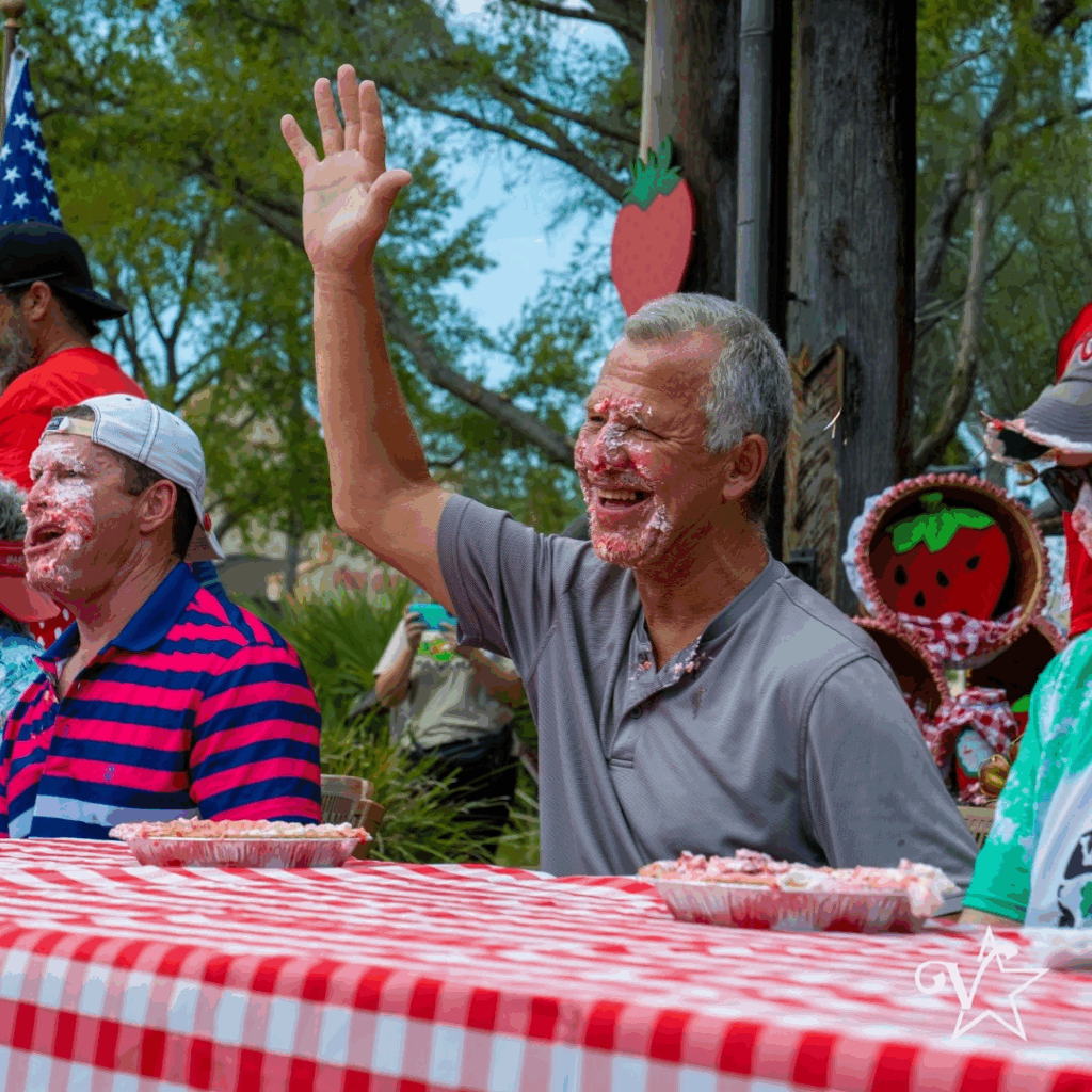 Pie Eating Contest at the Strawberry Festival