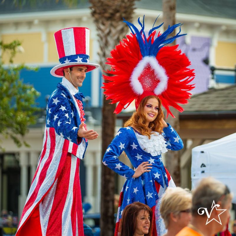 4th of july stilit walkers